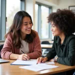 School Career Counselor Meeting Student