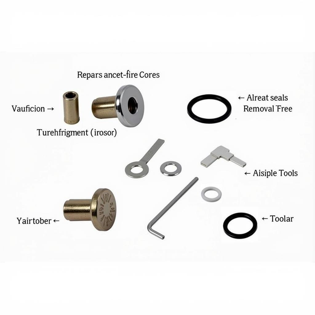 Schrader Valve Repair Kit Components