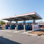 Self-service car wash under construction