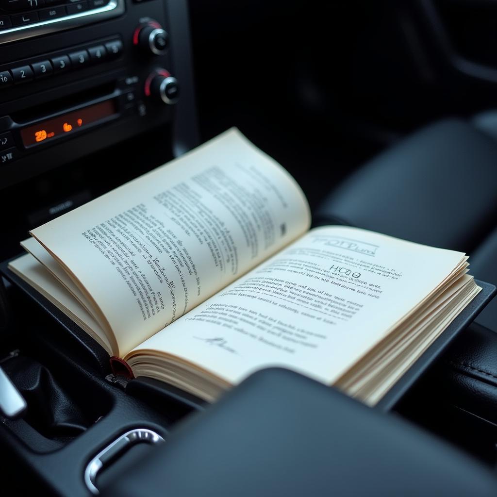 Car Service Book in Glove Compartment