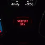 Service ESC Warning Light on Car Dashboard