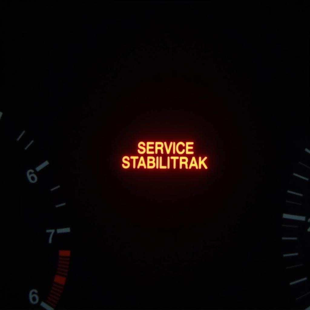 Service Stabilitrak Warning Light on Car Dashboard