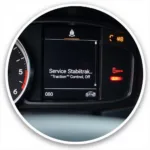 Car Dashboard Displaying Service Stabilitrak Warning Light