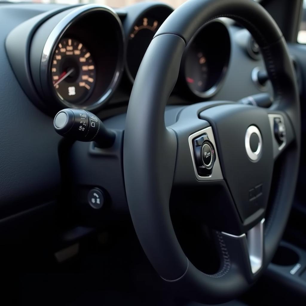 Close-up of Smart car dashboard buttons