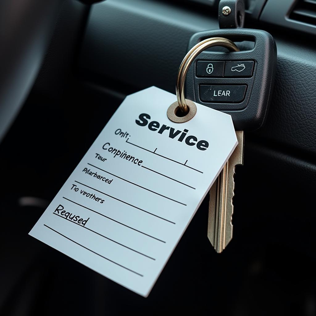 Car Key with Service Tag