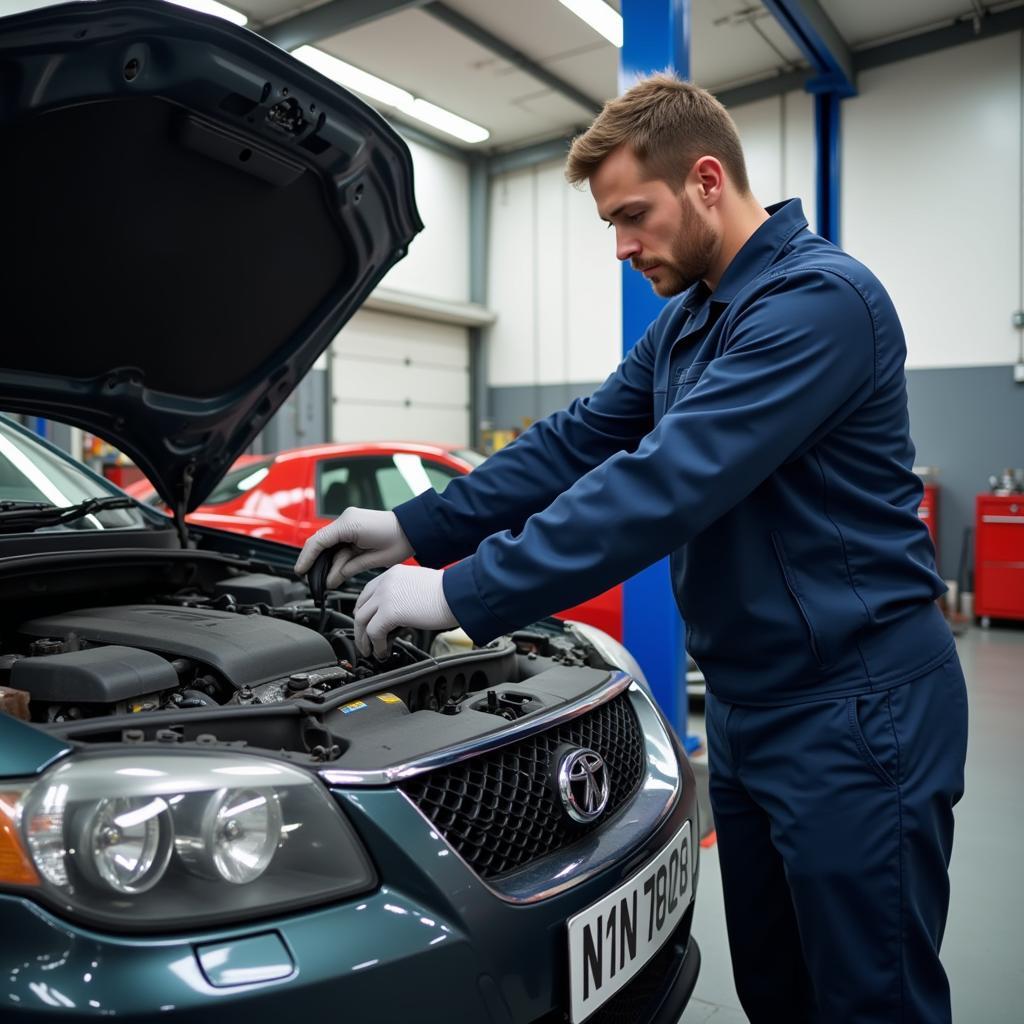 Southend garage conducting an MOT test