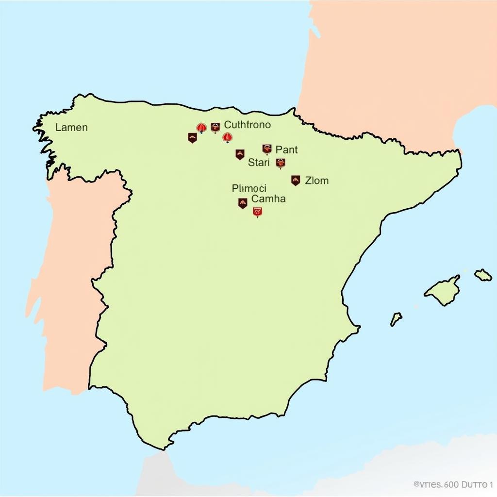 Map of Spanish Aires