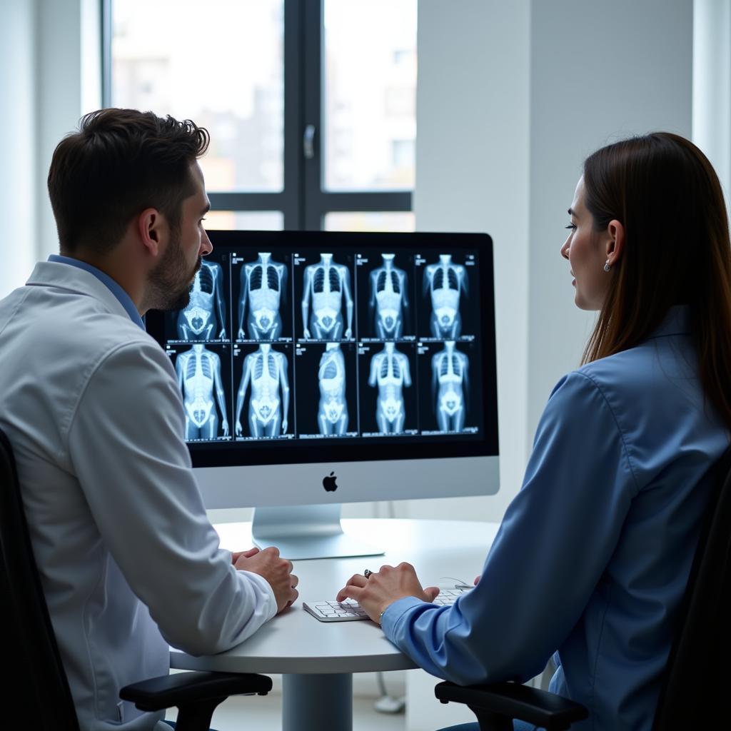 Patient discussing a treatment plan with a specialist