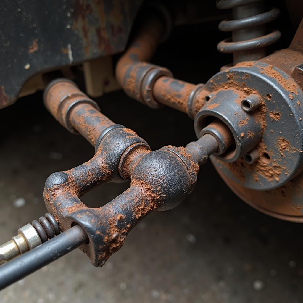 Rusted Handbrake Cable