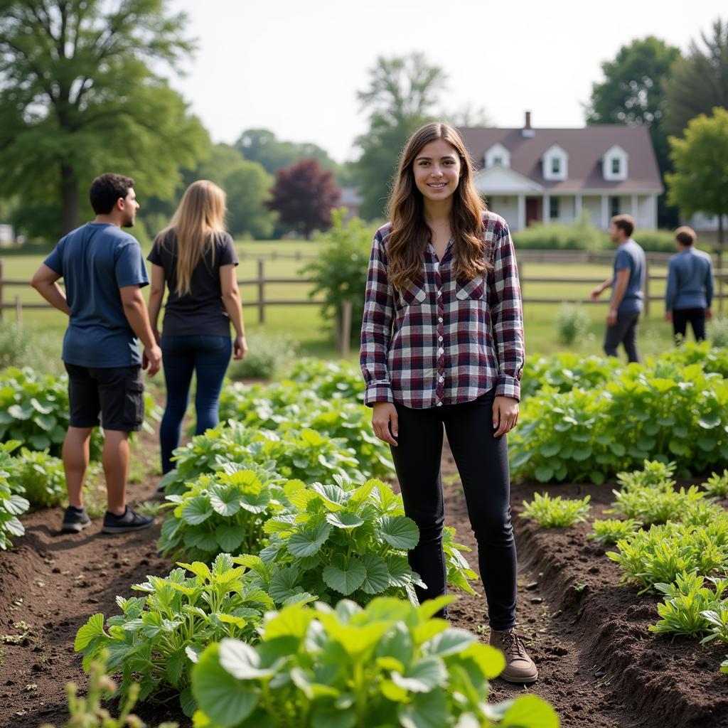 Student Leading a Community Garden Project