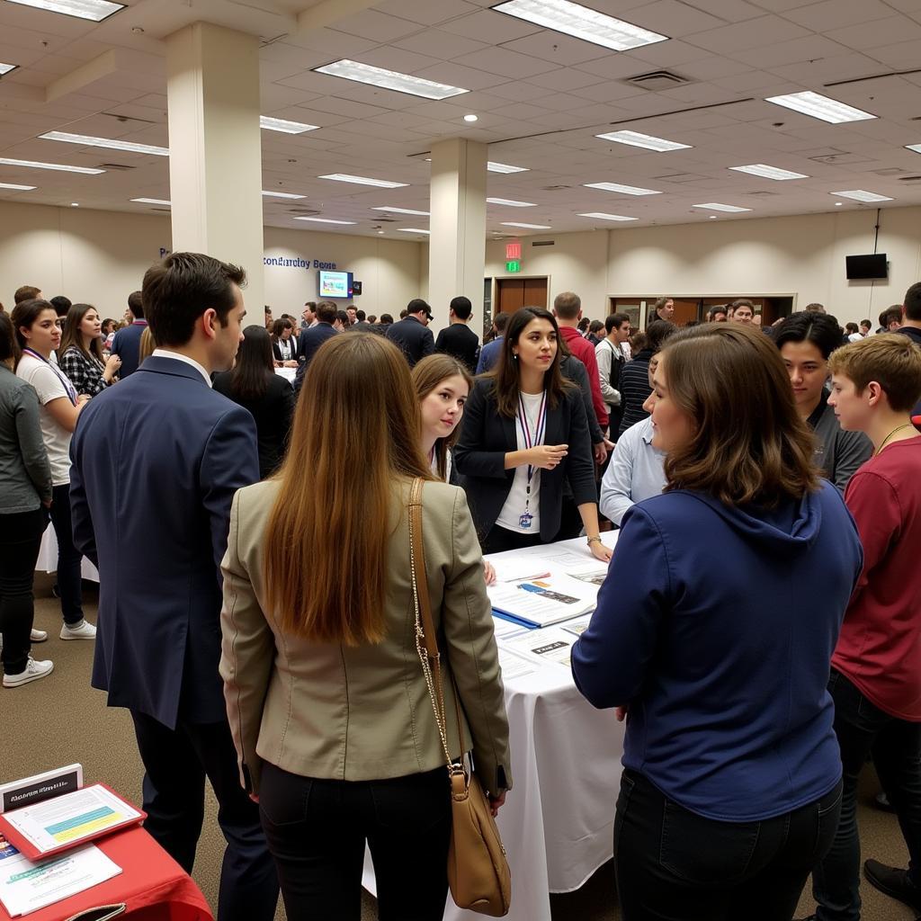 Students Networking at Career Fair