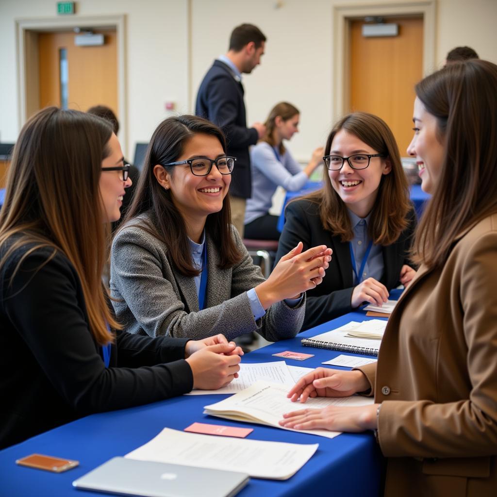 Students Networking at Career Fair