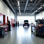 Tesla Service Center Interior