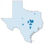 Map of Texas Highlighting Areas with Car Repair Assistance Programs