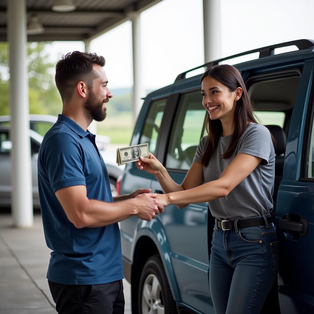 Tipping a car shipping driver