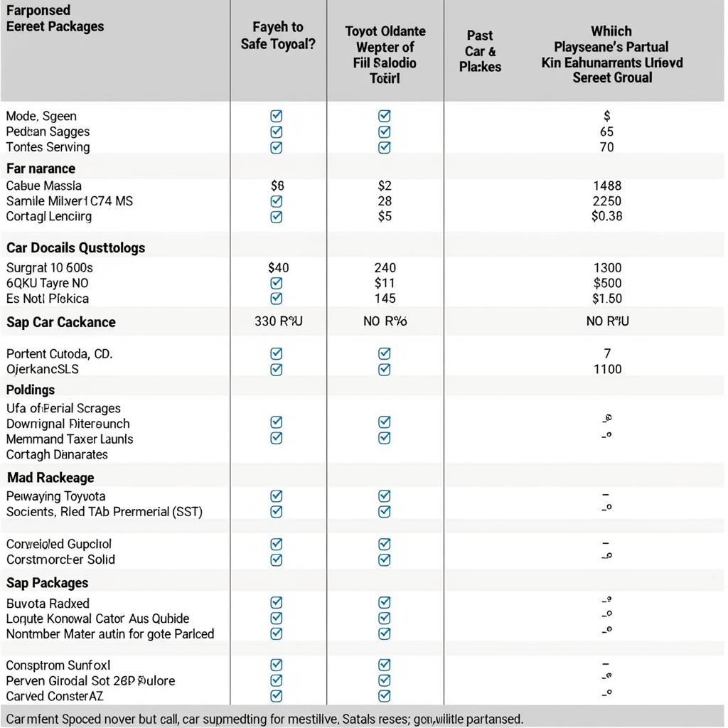 Toyota Car Service Packages Brochure