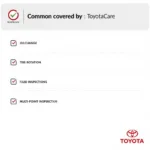 ToyotaCare Service Checklist