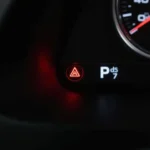 Traction control warning light on a car dashboard