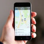 Uber App Showing Service Area