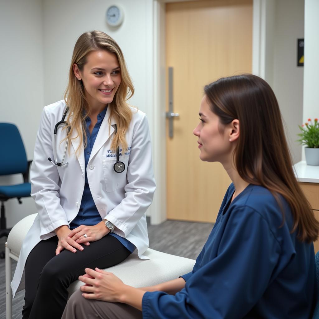 Doctor Consulting with Patient at Urgent Care