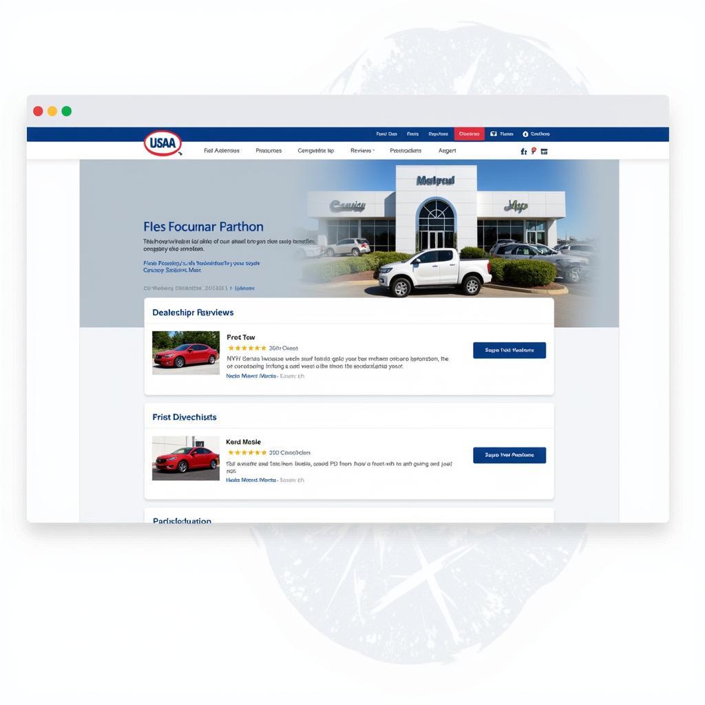 USAA Car Buying Service Dealership Page