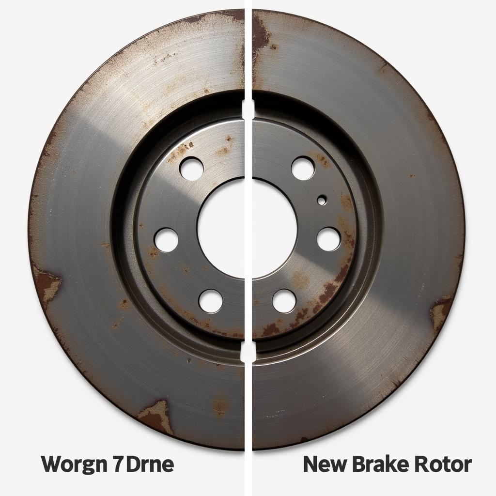 Worn Brake Rotor Comparison