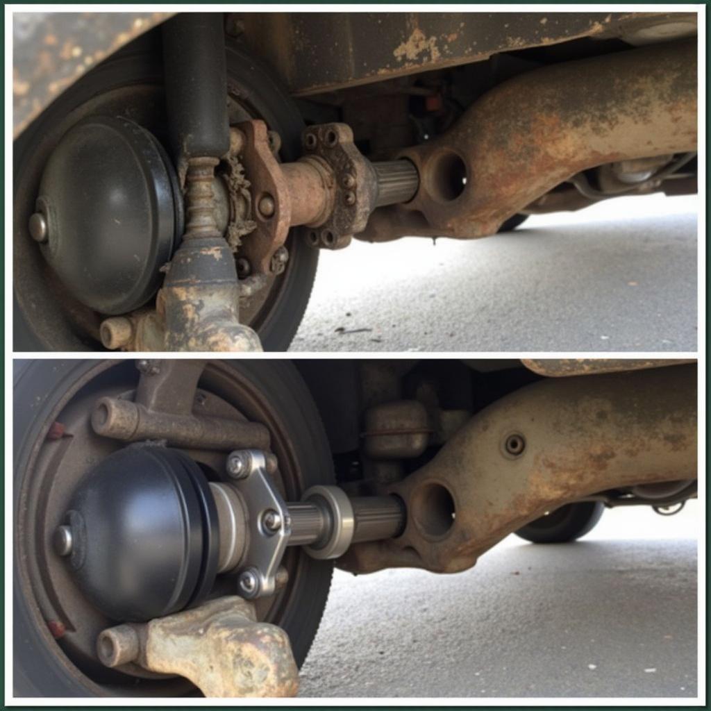 Worn Out Ball Joint vs. Greased Ball Joint