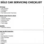 Example of a 2015 Car Service Checklist