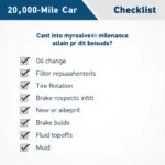 20k Mile Service Checklist