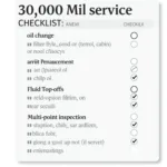 30,000 Mile Service Checklist: Essential Maintenance Tasks