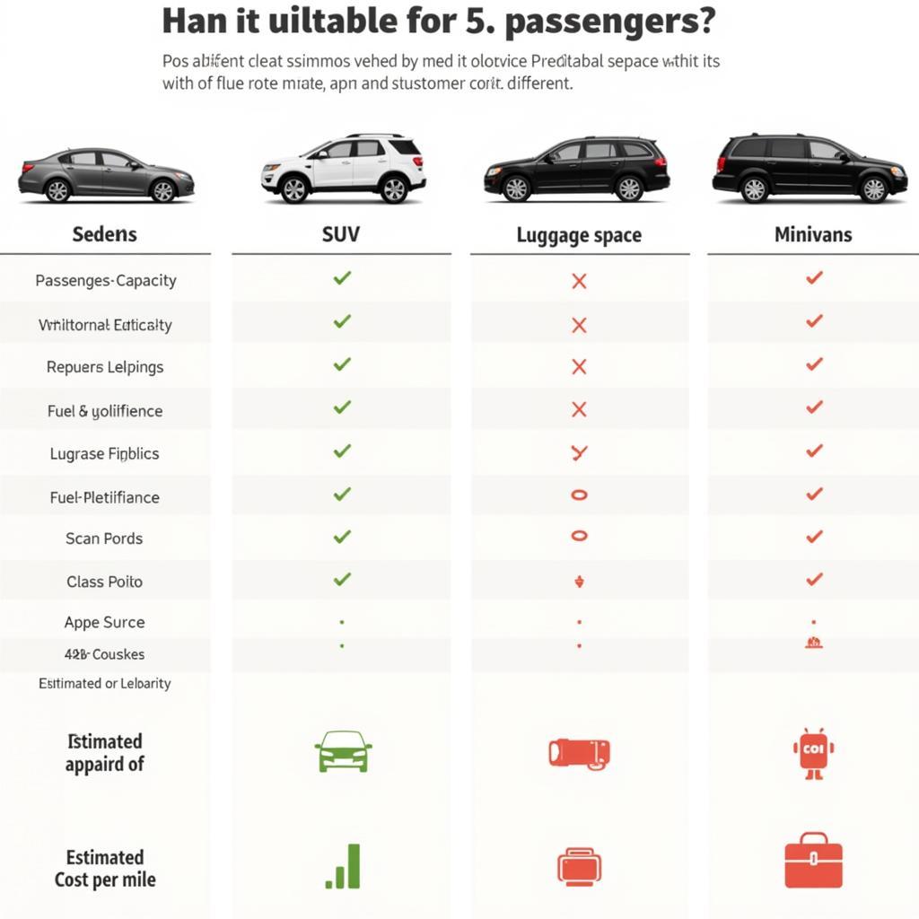 Comparing Vehicles for 5 Passengers: Sedan, SUV, Minivan