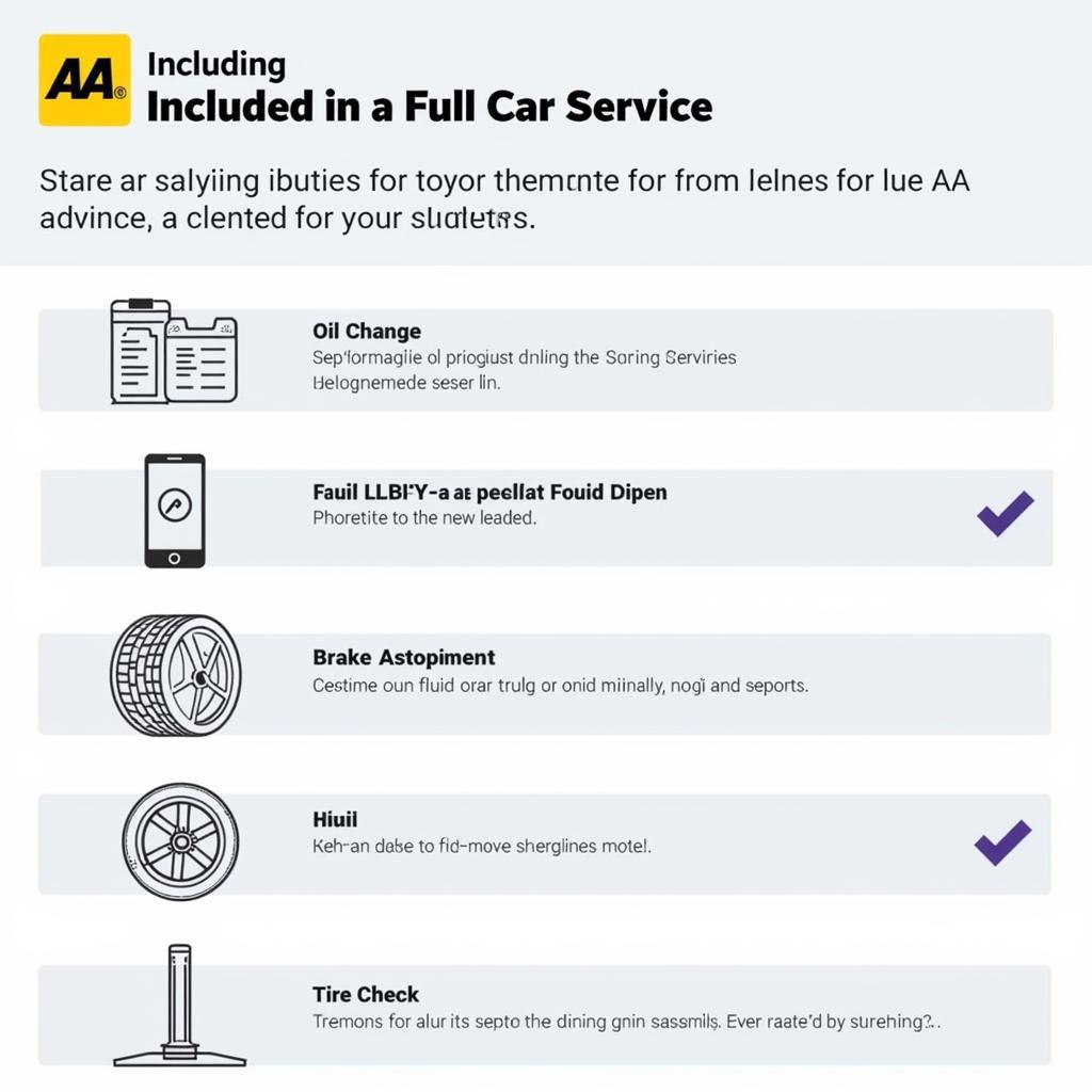 AA Car Service Checklist