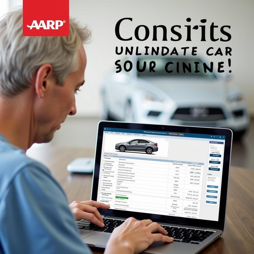 AARP Member Reviewing Car Details Online