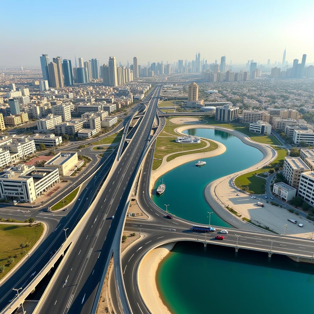 Abu Dhabi's extensive road network