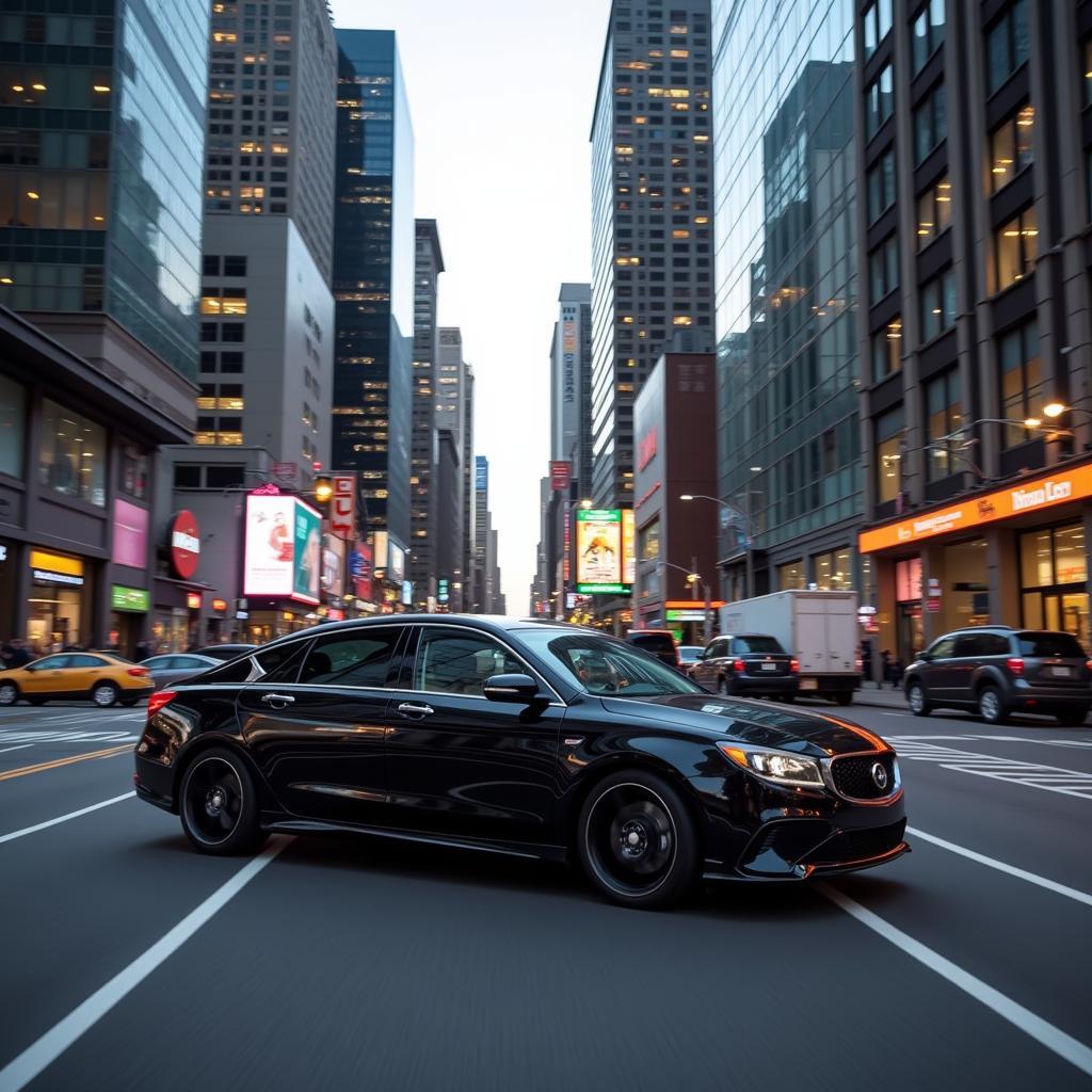 Addison Lee Car Service in a bustling US city