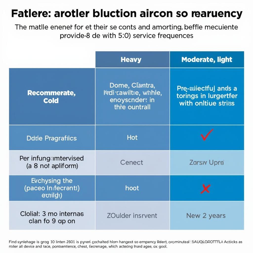 Recommended Aircon Service Frequency