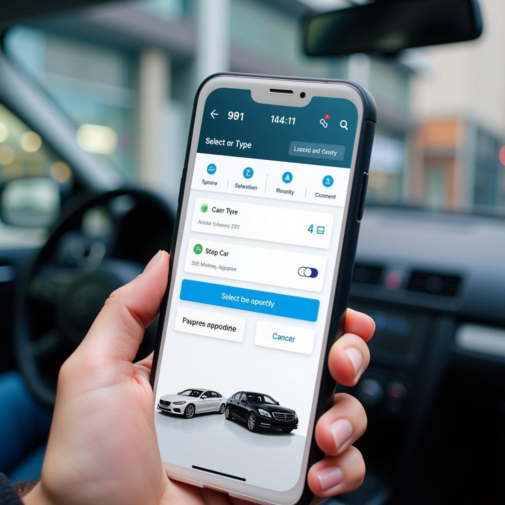 Booking an Airport Car Service via Mobile App