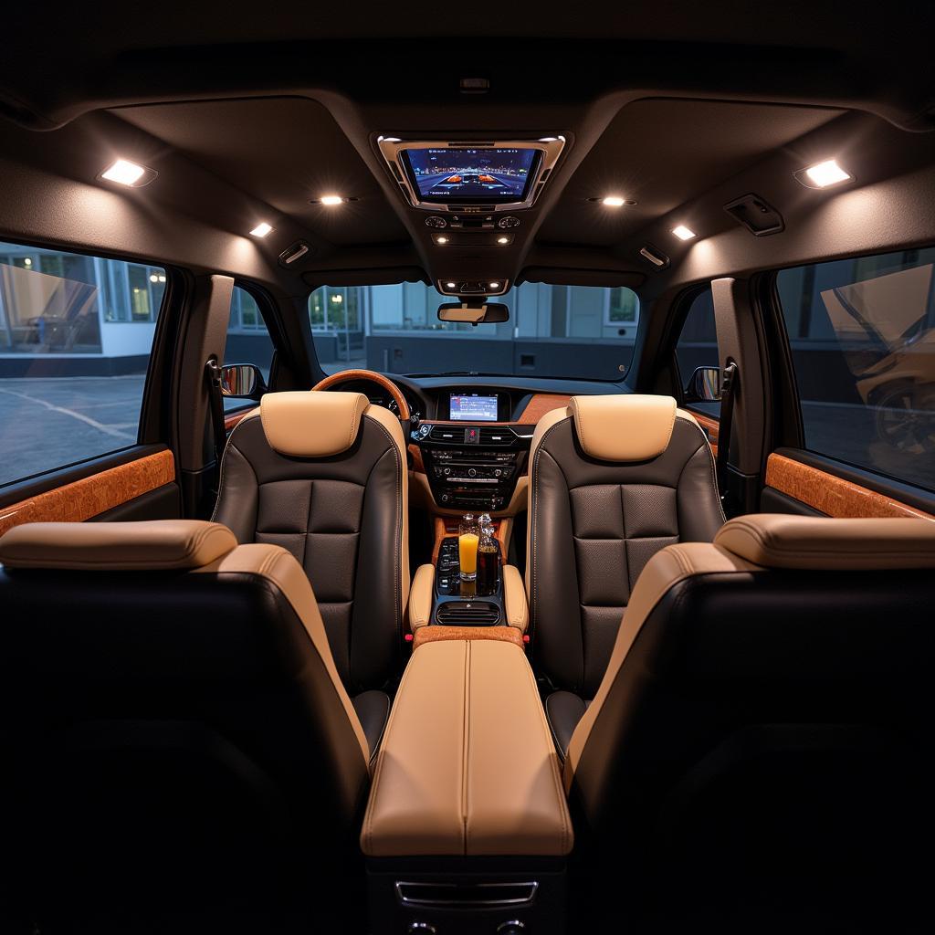 Luxurious Interior of a Private Car Service