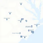 Map of Self-Service Car Washes in Alexandria, VA