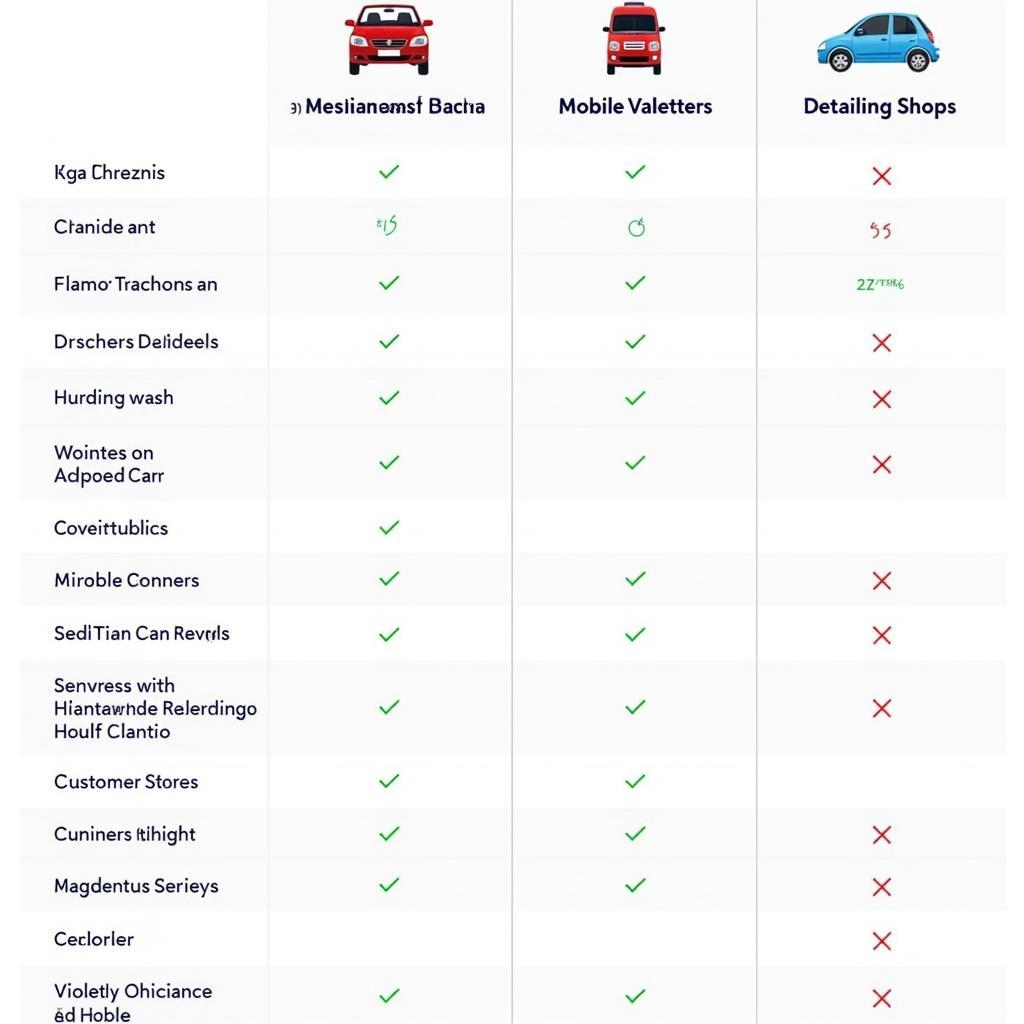 Alternative Car Valeting Services Comparison