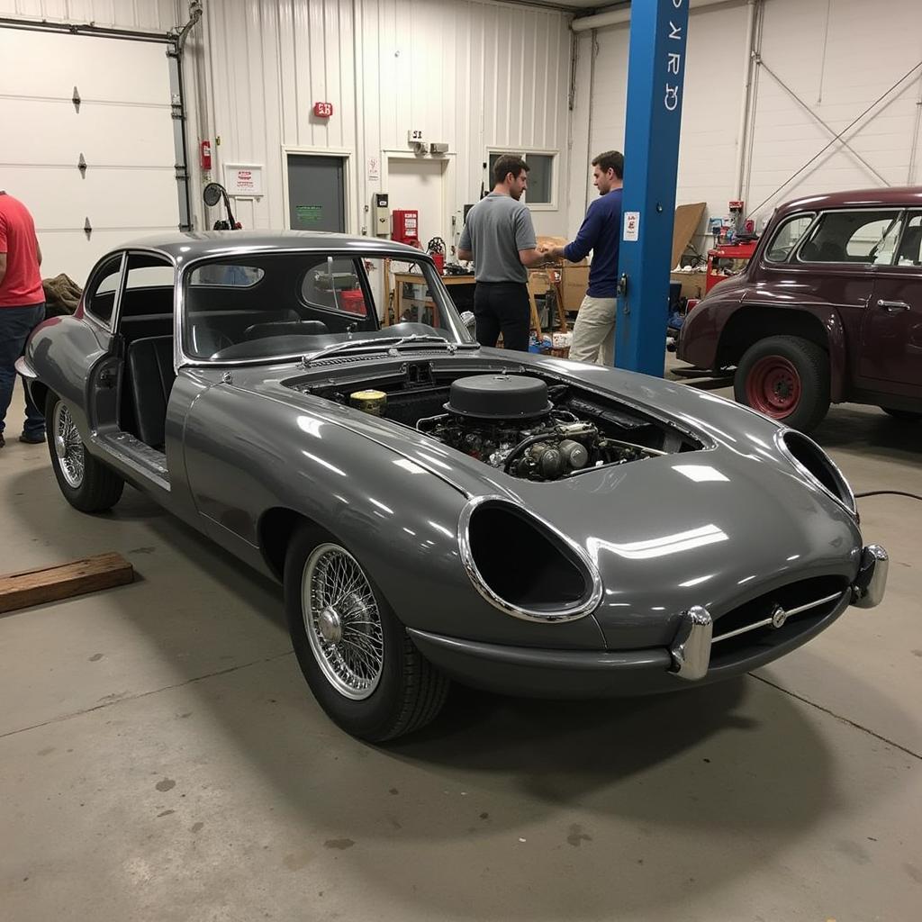 Classic car restoration project at Anglian Triumph Services