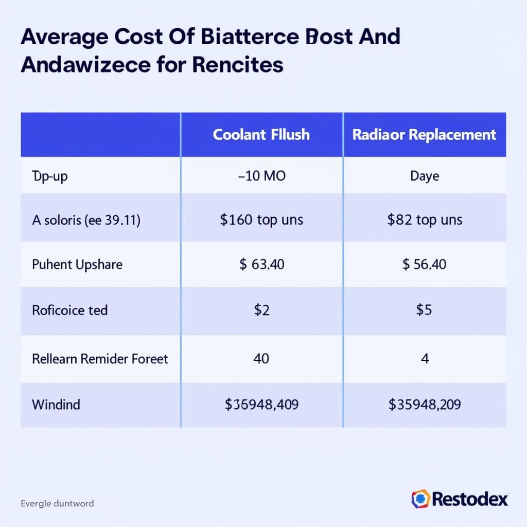 Antifreeze Service Cost Comparison