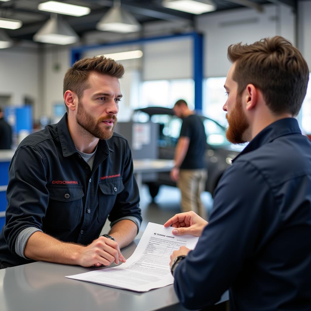 Asking Questions at a Car Service Center