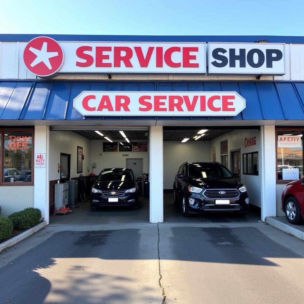 Modern and Clean Car Service Shop Exterior on Astoria Blvd