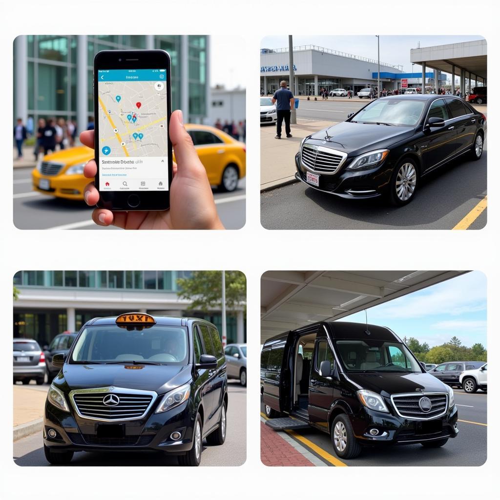 Atlanta Airport Car Service Options: Ride-sharing, taxis, private cars, shuttles, and limos.