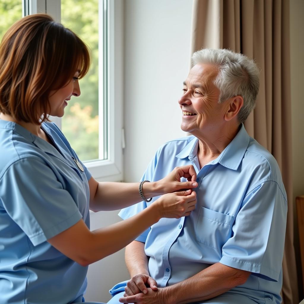 Atlanta Personal Care Aide Assisting Senior