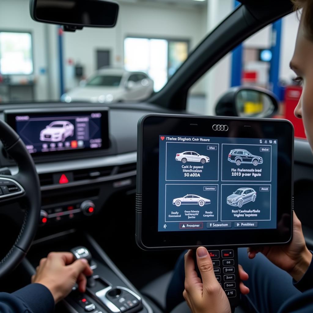 Advanced Diagnostic Equipment Used for Audi Car Service in Woodend