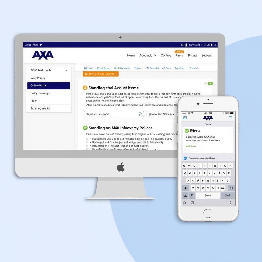 AXA Online Resources Website and Mobile App