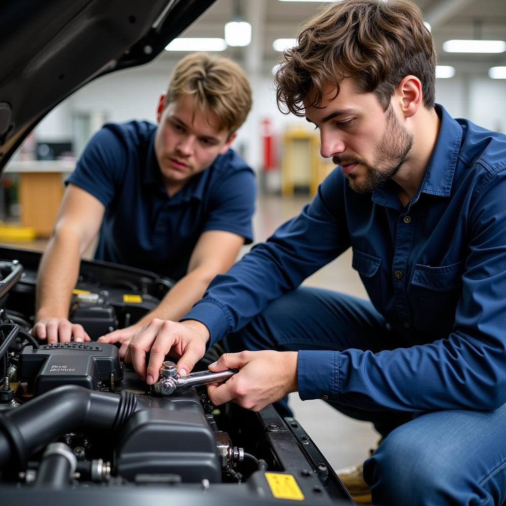 Hands-on Engine Work in a Basic Car Service Course