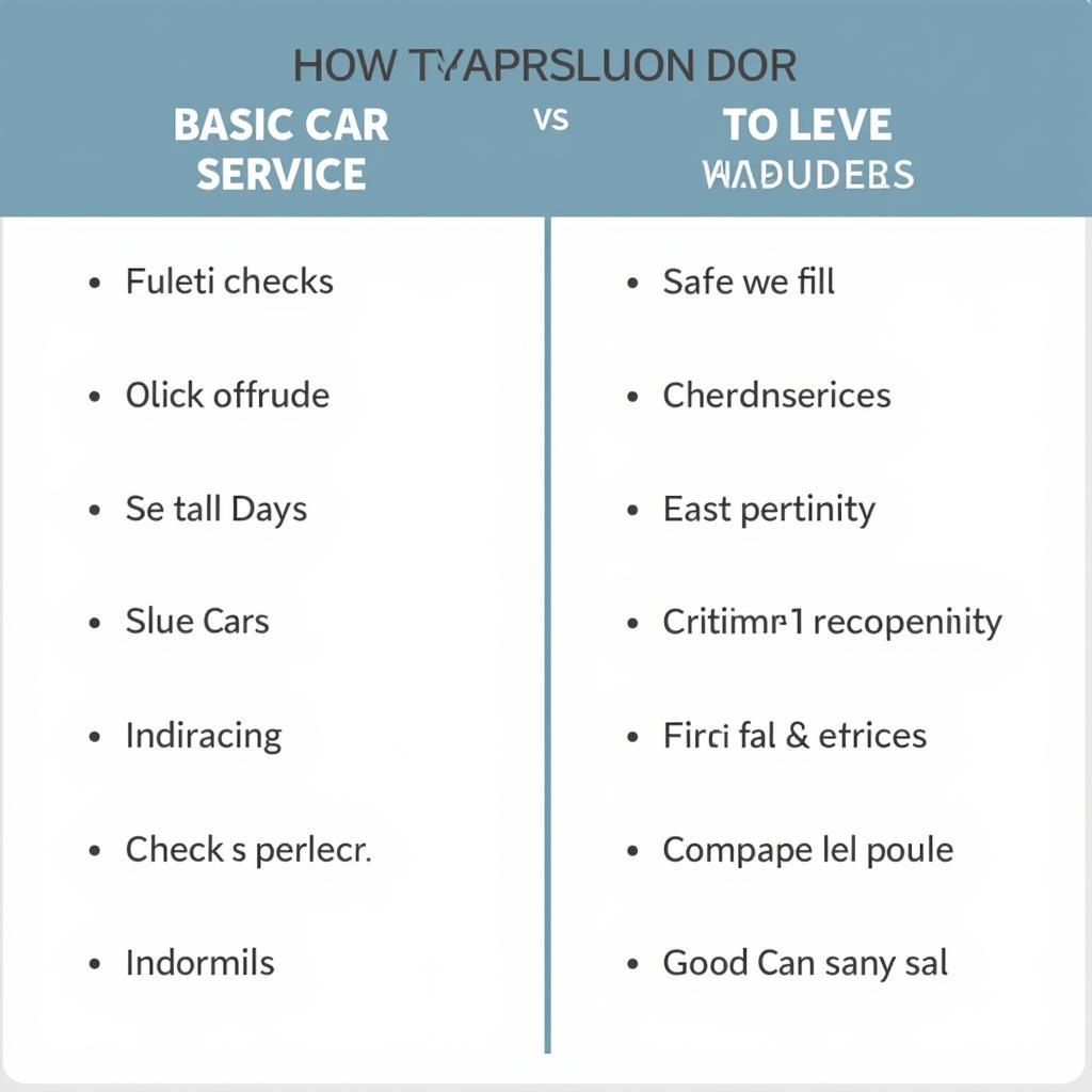 Basic vs. Full Car Service Comparison Image